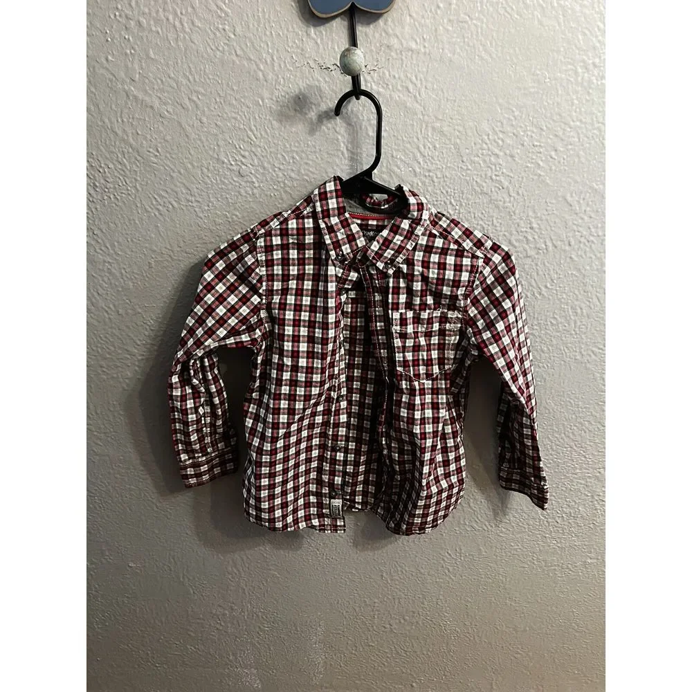Boys Oshkosh b gosh long‎ sleeve button up shirt size 8